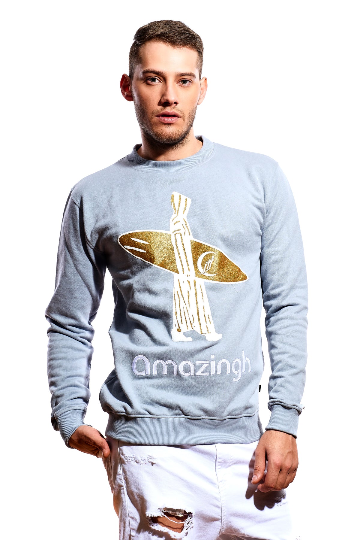 SUDADERA GRIS SURFISTA