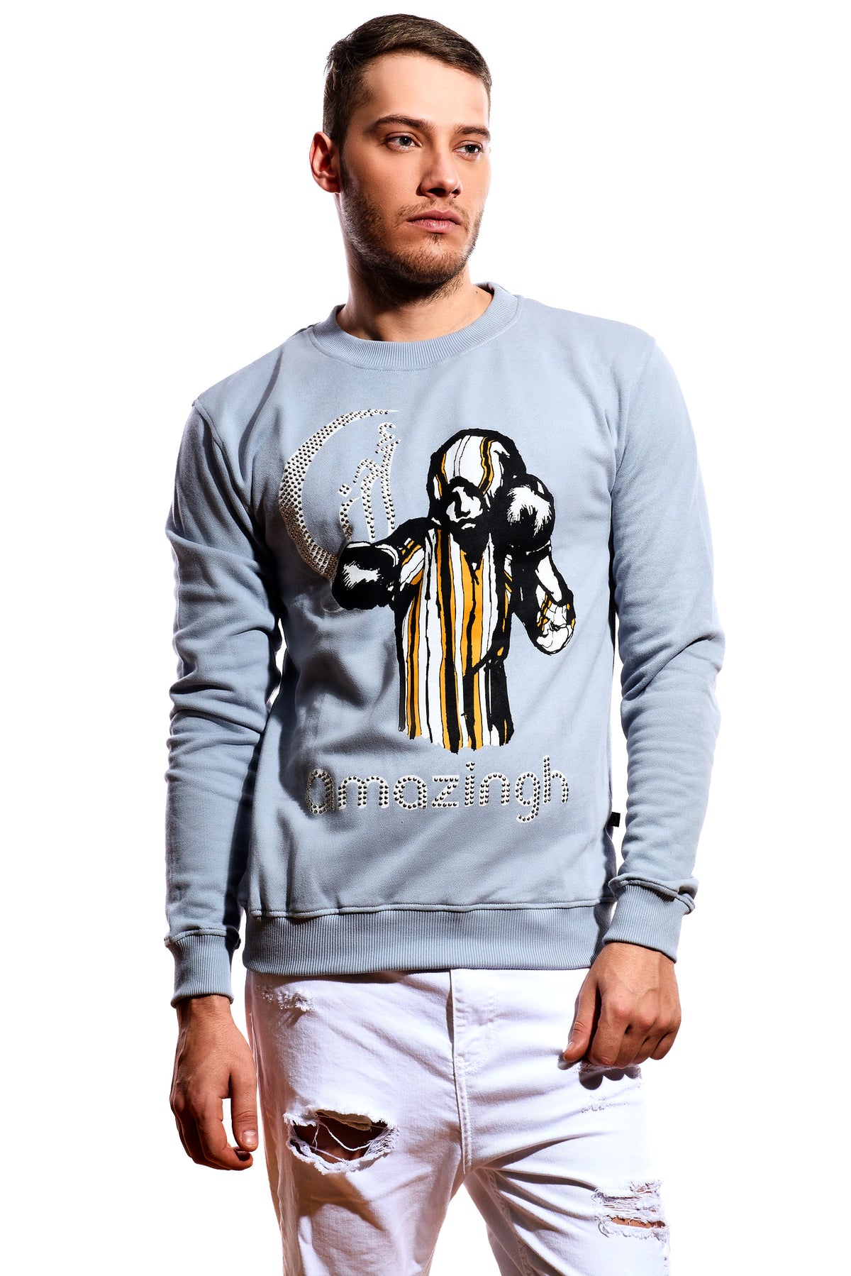 SUDADERA BOXEADOR JILABA GRIS
