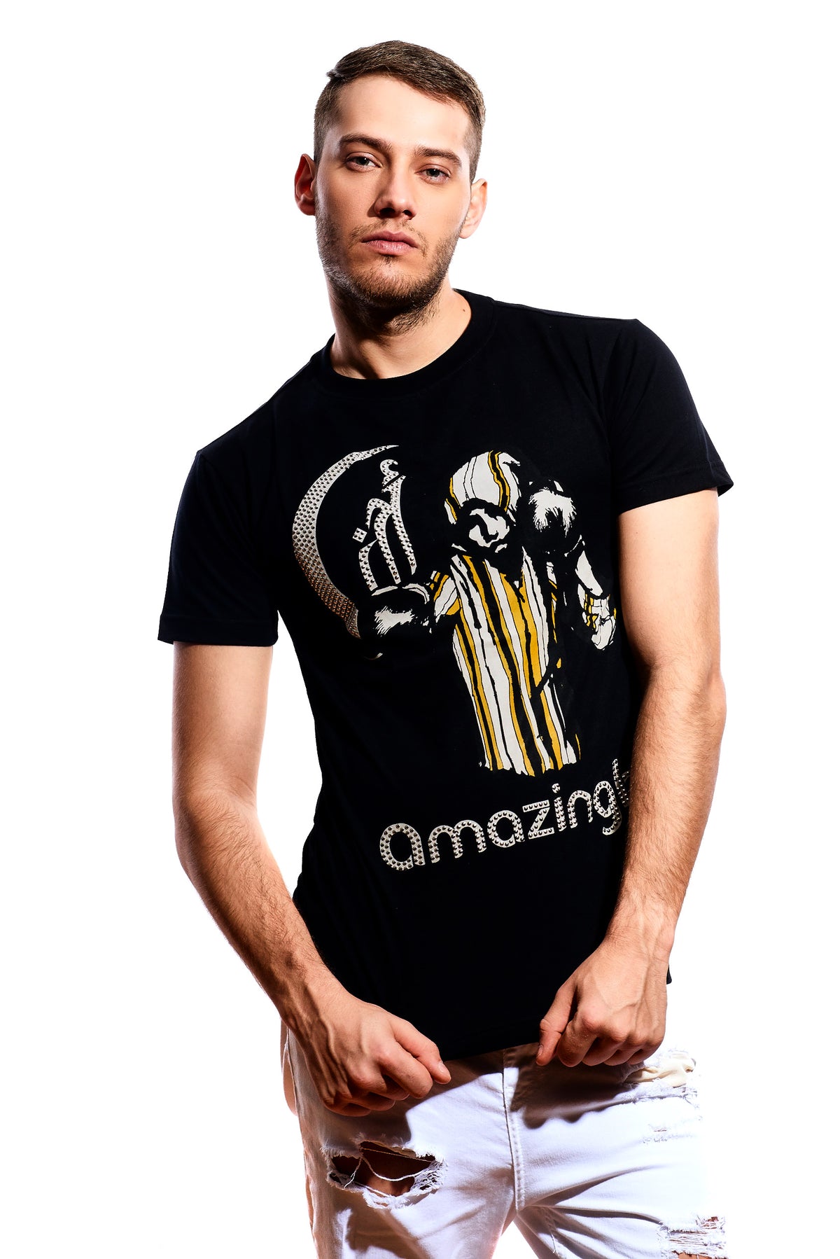 CAMISETA NEGRA BOXEADOR JILABA